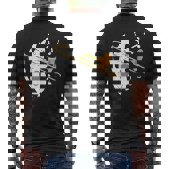 トロンボーン奏者 猫 トロンボーン奏者 音楽好き メンズTシャツ バックプリント - Kawaiitshirt