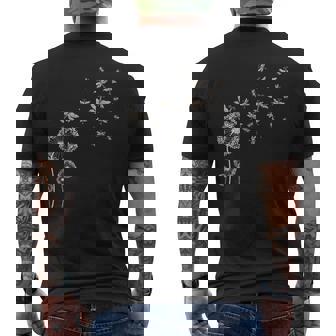 トンボ タンポポ メンズTシャツ バックプリント - Kawaiitshirt