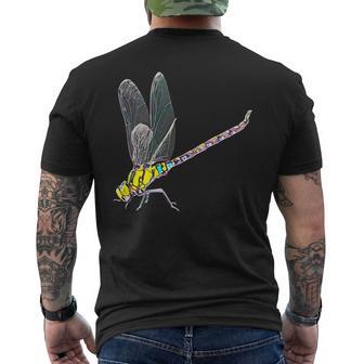 トンボ モチーフ 昆虫 カラフル 羽 虫 トンボ メンズTシャツ バックプリント - Kawaiitshirt