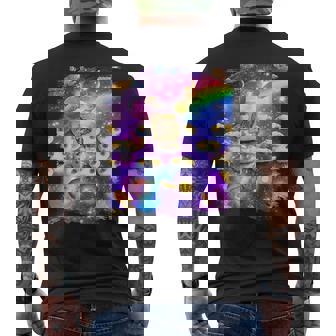 トーストスペース 猫 パンローフキャット レインボーギャラクシー メンズTシャツ バックプリント - Kawaiitshirt