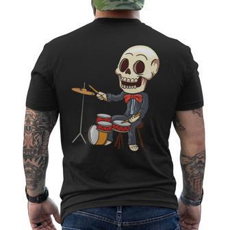 ドラミング スケルトン ドラム プレーヤー ドラマー パーカッション ドラム 長袖tシャツ メンズTシャツ バックプリント - Kawaiitshirt