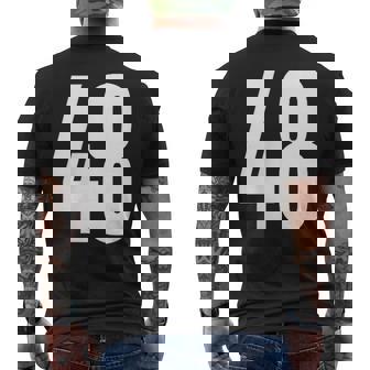 ナンバーフォーティーエイト 48 スポーツチーム制服 誕生日 48 メンズTシャツ バックプリント - Kawaiitshirt