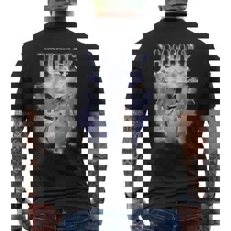 ハ゛ー キャット チョンキー ベンミーム 90年代 愚かな猫 特定 ダンク ミーム メンズTシャツ バックプリント - Kawaiitshirt