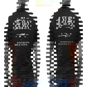 ハーバード マサチューセッツ Ma ビンテージ アスレチック スポーツデザイン メンズTシャツ バックプリント - Kawaiitshirt