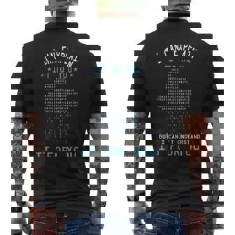 バイナリコーディング I Can Explain It コンピューターコーディングプログラマー メンズTシャツ バックプリント - Kawaiitshirt