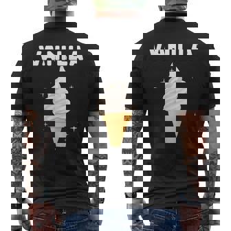 バニラ アイスクリーム コーン ジェラート スイートデザート 冷凍食品 メンズTシャツ バックプリント - Kawaiitshirt