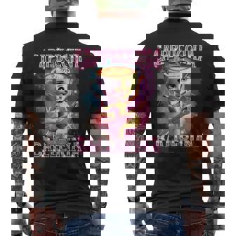 バレリーナ カプチーナ Ai ジェネラーレ カラッテレ イタリアーノ ブレイン ロート メンズTシャツ バックプリント - Kawaiitshirt