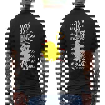 バレーボール ひよこ おもしろバレーボール メンズTシャツ バックプリント - Kawaiitshirt