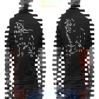 バーニーズマウンテンドッグ ミニマリストバッジ パッチラインアート メンズTシャツ バックプリント - Kawaiitshirt