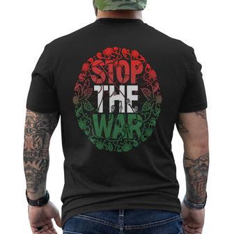 パレスチナ国旗 アラビア語タイポグラフィ パレスチナ国旗 長袖tシャツ メンズTシャツ バックプリント - Kawaiitshirt