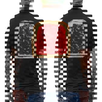 パン ジャムトースト グルテン メンズTシャツ バックプリント - Kawaiitshirt