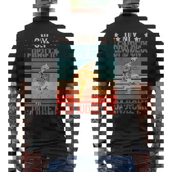 ヒョウモントカゲモドキは私を判断できる トカゲ 爬虫類 ヒョウモントカゲモドキ メンズTシャツ バックプリント - Kawaiitshirt