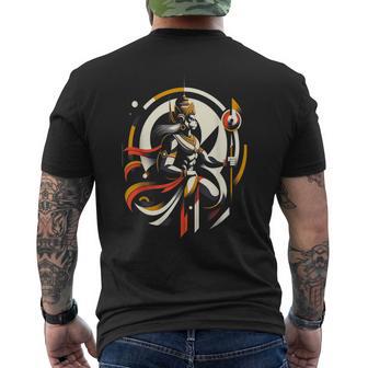 ヒンドゥー教 ハヌマーン ヒンドゥー教 哲学 神 スピリチュアリティ メンズTシャツ バックプリント - Kawaiitshirt