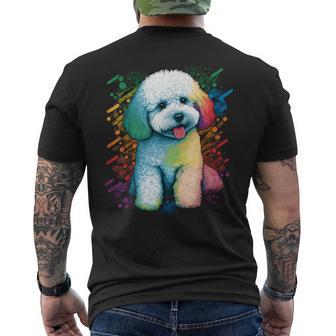 ビション・フリーゼ好きのかわいいビション・フリーゼの犬 メンズTシャツ バックプリント - Kawaiitshirt
