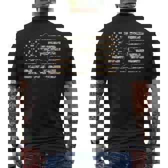 ビッグフットガンオーナー アメリカ国旗 ミリタリー サスカッチ Ar15 長袖tシャツ メンズTシャツ バックプリント - Kawaiitshirt