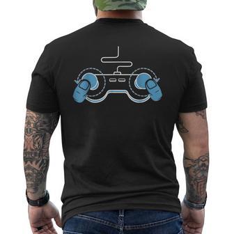 ビデオゲームコントローラー おもしろおっぱい ゲーマー メンズTシャツ バックプリント - Kawaiitshirt