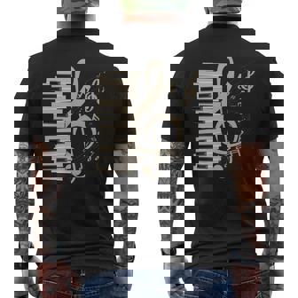 ピアノ音部記号 音楽ギフト ト音記号 ピアノ 長袖tシャツ メンズTシャツ バックプリント - Kawaiitshirt
