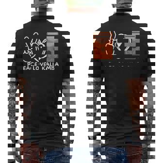 ピース、ラブカリンバレトロカリンバラバー メンズTシャツ バックプリント - Kawaiitshirt