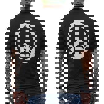 ピースサイン ピースサイン ピースサイン Peace メンズTシャツ バックプリント - Kawaiitshirt