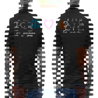 ピース・ラブ・バドミントン アイ・ラブ・バドミントン 長袖tシャツ メンズTシャツ バックプリント - Kawaiitshirt