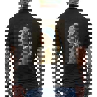 フェルメール【真珠の耳飾りの少女】贈り物 ギフト メンズTシャツ バックプリント - Kawaiitshirt