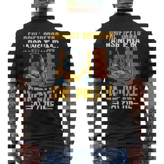 フォークリフト オペレーター レイジングバー パレット フォークリフトドライバー メンズTシャツ バックプリント - Kawaiitshirt