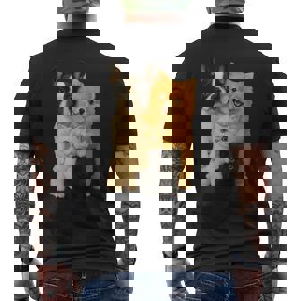 フレンチブルドッグ ポメラニアン エキゾチック ショートヘア マンチキン 猫 メンズTシャツ バックプリント - Kawaiitshirt