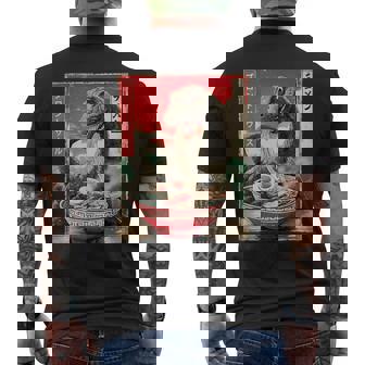 ブãƒãƒ³ãƒˆã‚µã‚¦ãƒ«ã‚¹ Brontosaurus Dinosaur Ramen Japanese Noodles Men's Back Print T-Shirt | Mazezy