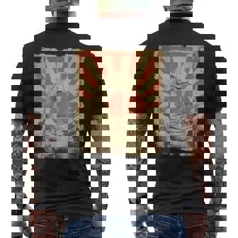 ブãƒãƒ³ãƒˆã‚µã‚¦ãƒ«ã‚¹ Brontosaurus Dinosaur Vintage Ramen Japanese Noodle Men's Back Print T-Shirt | Mazezy