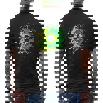 ブラジルの旗が付いたブラジルのバレーボール メンズTシャツ バックプリント - Kawaiitshirt