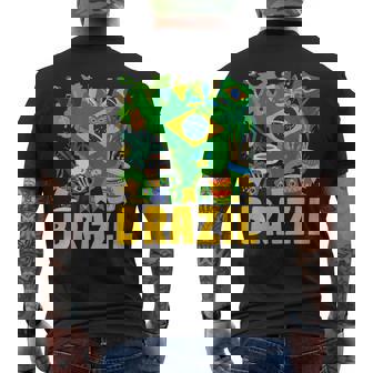 ブラジル国旗衣装のアイデア ブラジル&ブラジルの国旗 メンズTシャツ バックプリント - Kawaiitshirt