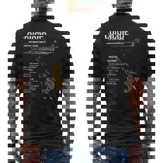 ブリティッシュコンコルド旅客機 メンズTシャツ バックプリント - Kawaiitshirt