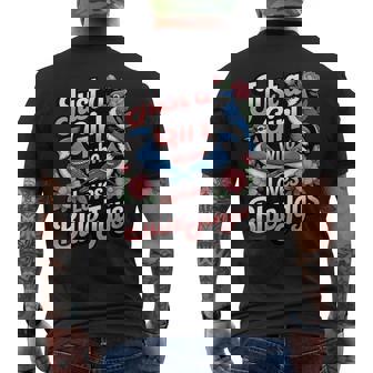 ブルージェイズが大好きな少女 バード愛好家 バードウォッチャー メンズTシャツ バックプリント - Kawaiitshirt