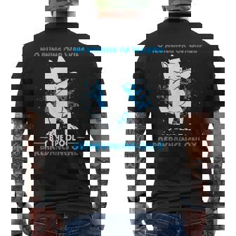 ブレイクダンス走ったり歩いたりしない面白いダンス動物 メンズTシャツ バックプリント - Kawaiitshirt