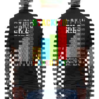 ブロックブロック-積み重ねスキルの最大化 メンズTシャツ バックプリント - Kawaiitshirt