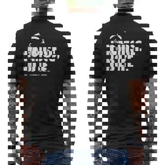 ヘッドホン No Music No Life Music Lover メンズTシャツ バックプリント - Kawaiitshirt