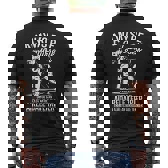 ベイ・アン・エアデール・テリア、ファニー・エアデール・テリア メンズTシャツ バックプリント - Kawaiitshirt