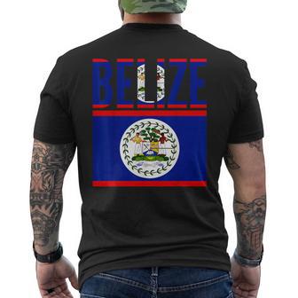 ベリーズ ベリーズの国旗 メンズTシャツ バックプリント - Kawaiitshirt