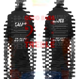 ベース ギター ミュージシャン ロックバンド Edm ミュージック ベーシスト プレーヤー メンズTシャツ バックプリント - Kawaiitshirt