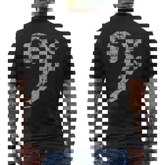 ベースト音記号ヴィンテージグレー ベースシスト低音プレーヤー 長袖tシャツ メンズTシャツ バックプリント - Kawaiitshirt