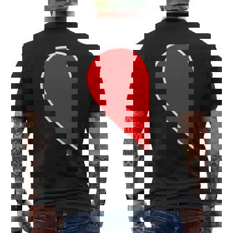 ペア ハート 親子 恋人（Left 左）（ビューティフルライフ）半分 コーデ リンク ルック かわいい メンズTシャツ バックプリント - Kawaiitshirt