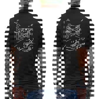 ホイアン、ベトナムシグネチャーハートアート ベトナムのお土産 メンズTシャツ バックプリント - Kawaiitshirt