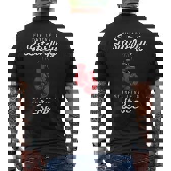 ボクシングバッグ グローブ キックボクシング コンバット ファイト スポーツ 総合格闘技ギア メンズTシャツ バックプリント - Kawaiitshirt