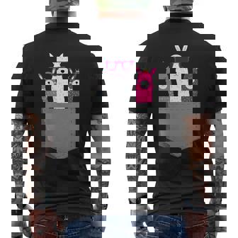 ポケット、アルパカ、ラマのアルパカ。 メンズTシャツ バックプリント - Kawaiitshirt