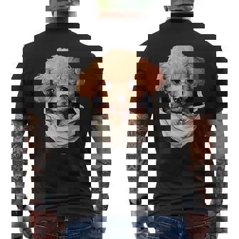 ポケットから覗く トイプードル 可愛い 犬 かわいい 子犬 犬好き 犬の飼い主 愛犬家 メンズ レディース キッズ メンズTシャツ バックプリント - Kawaiitshirt