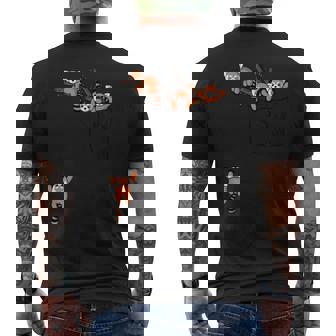 ポケットシリーズ かわいいレッサーパンダ くまの遊び 長袖tシャツ メンズTシャツ バックプリント - Kawaiitshirt