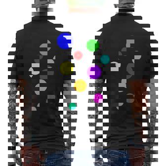 ポップ Dots カラフルドット 水玉【Pop】模様プリント アート おしゃれ メンズTシャツ バックプリント - Kawaiitshirt