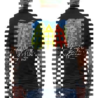 ポーランドのお土産グダニスク メンズTシャツ バックプリント - Kawaiitshirt