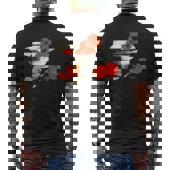 ポール・ゴーギャン 静物画 オレンジデザイン メンズTシャツ バックプリント - Kawaiitshirt