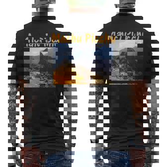 マチュピチュペルー遺跡 日の出 メンズTシャツ バックプリント - Kawaiitshirt